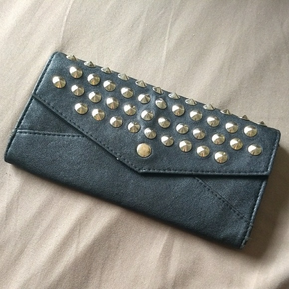 Handbags - Black and gold studded wallet